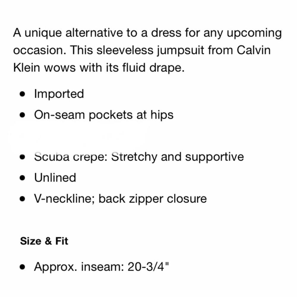Calvin Klein Jumpsuit - Picture 4 of 10